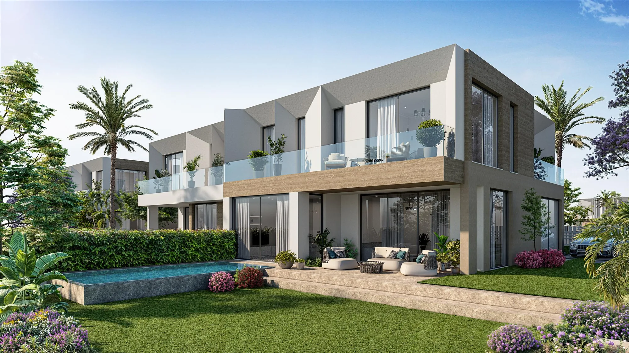 Projet architectural de lotissement avec vues d’ensemble, vue 6.