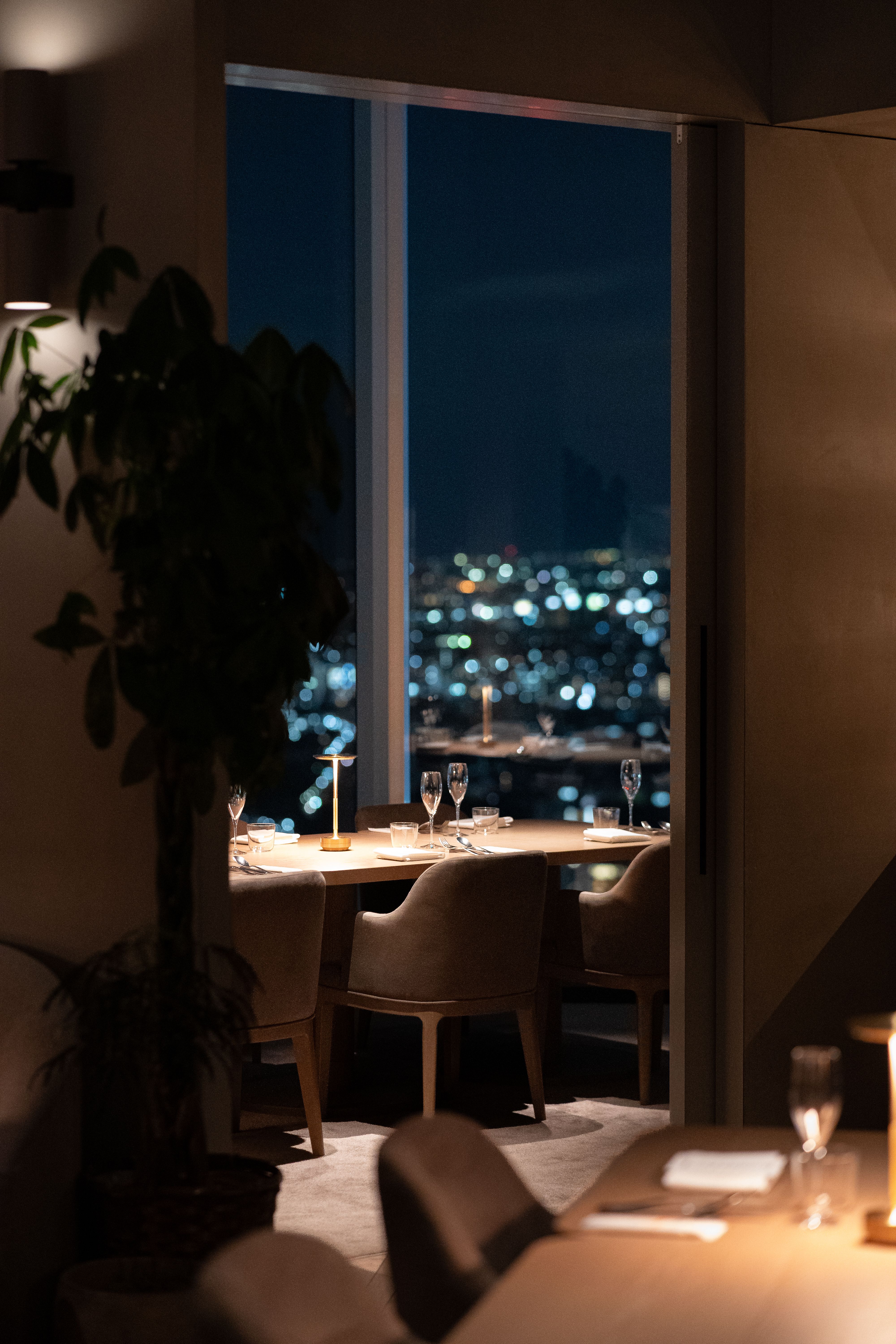 Restaurant élégant avec mobilier et éclairage décoratif, vue 6.